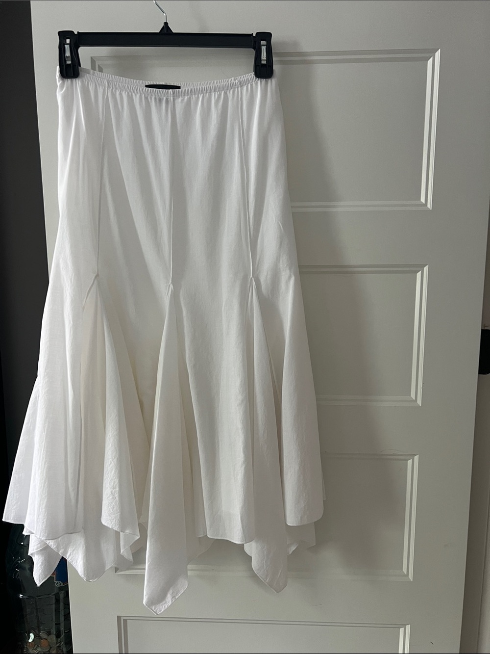 White Flowy Handkerchief Hem Fairy Skirt